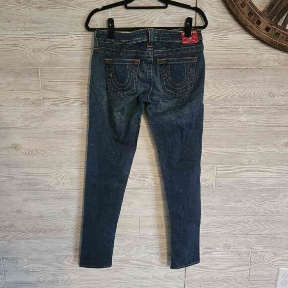 True Religion Stella Skinny Jean Womens SZ 29 Dark Wash Designer - Picture 5 of 6